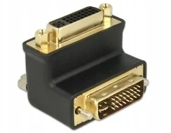 Delock Adapter DVI-I(M)(24+5)->DVI-I(F)(24+5) kątowy (65173) - Kable światłowodowe - miniaturka - grafika 3