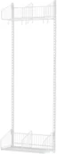 Wyposażenie sportowe i gimnastyczne - AJ Produkty Ścienny regał do szatni TRD, moduł podstawowy, 600x2000 mm, biały - miniaturka - grafika 1