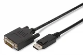 Akcesoria do monitorów - Assmann Kabel DisplayPort z zatrzaskiem 1080p 60Hz FHD Typ DP/DVI-D 24+1 M/M 2m AKASSVD00000055 - miniaturka - grafika 1