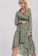 Sukienki - Zielona Sukienka Foligno - miniaturka - grafika 1