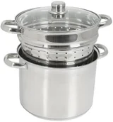 Obcojęzyczne książki kulinarne - Crealys crealys 504626 urządzenie do wyrobu makaronu garnek z pokrywką szklaną, 8 L, 24 cm 504626 - miniaturka - grafika 1