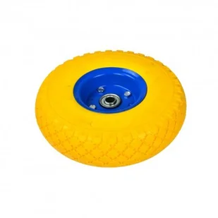 GEKO Koło do taczki pełne 3.00-4 PU żółte 3933 G71025 - Pozostałe wyposażenie warsztatu - miniaturka - grafika 4