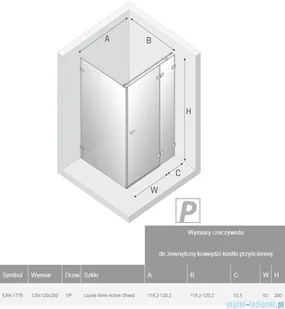 New Trendy Avexa Gold 120x120x200 EXK-1775 - Kabiny prysznicowe - miniaturka - grafika 3