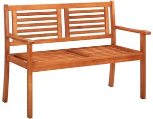 vidaXL 2-os. ławka ogrodowa z poduszką, 120 cm, lity eukaliptus 3060983 - Ławki ogrodowe - miniaturka - grafika 2