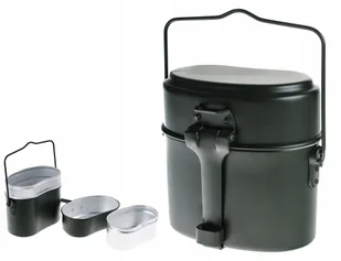 Wojskowa Trzyczęściowa Menażka Bundeswehr Bw Oliv - Kuchnia turystyczne i akcesoria - miniaturka - grafika 3