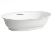 Umywalki - Laufen The New Classic Umywalka nablatowa bez otworu na baterię 55x38 cm z przelewem biała H8128530001091 - miniaturka - grafika 1