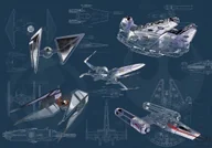 Fototapety - Komar Fototapeta Star Wars Blueprint Dark DX8-077 DX8-077 - miniaturka - grafika 1