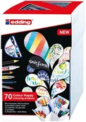 Przybory szkolne - Edding 1340 zestaw flamastrów wodnych z pędzelkami, z różnymi końcówkami, ułożone kolorami, idealne do kaligrafii, rysowania, mangi, ręcznego pisania listów 4-CH-20 - miniaturka - grafika 1