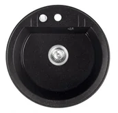 Zlewozmywaki - Ferro MEZZO II zlewozmywak granit.1kom. fi51,GrafitShine DRGM1/51HA DRGM1/51HA - miniaturka - grafika 1