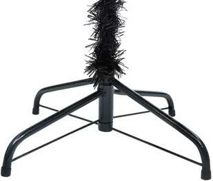 vidaXL Sztuczna choinka ze stojakiem, czarna, 150 cm, PVC - Choinki - miniaturka - grafika 4