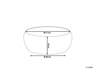 Beliani Misa dekoracyjna czarno-złota BANHA - Miski i półmiski - miniaturka - grafika 8
