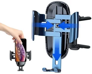 Baseus Future Gravity | Uchwyt samochodowy na okrągłą kratkę nawiewu do telefonu 4-6.5'' | niebieski SUYL-BWL03 - Uchwyty samochodowe do telefonów - miniaturka - grafika 11