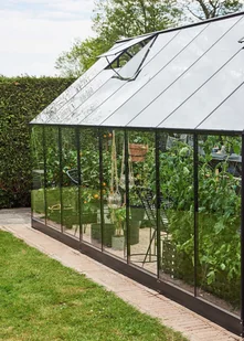 Halls szklarnia ogrodowa Qube+ 816 13 m2 2,61 x 5,08 m) czarna + baza SZKŁO HARTOWANE Qube 68 - Szklarnie ogrodowe - miniaturka - grafika 13