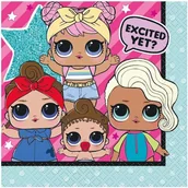 Urodziny dziecka - Unique Serwetki "LoL Surprise", UNIQUE, 25 cm, 16 szt U79111 - miniaturka - grafika 1