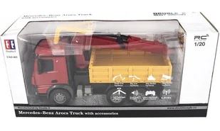 Double Eagle Dźwig Mercedes-Benz Arocs 1:20 2.4GHz RTR (dźwięki i światła, obracane ramię, podnoszona naczepa) DE/E565-003 - Zabawki zdalnie sterowane - miniaturka - grafika 6