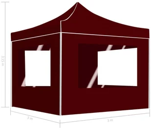 vidaXL Profesjonalny, składany namiot imprezowy ze ścianami, 3 x 3 m - Pawilony ogrodowe - miniaturka - grafika 17