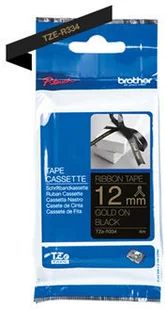 Brother originální páska do tiskárny štítků, TZE-R334, zlatý tisk/černý podklad, nelaminovaná, 4m, 12mm - Taśmy do drukarek barwiące Brother originální páska do tiskárny štítků, TZE-R334, zlatý tisk/černý podklad, nelaminovaná, 4m, 12mm - Taśmy do drukarek barwiące - miniaturka - grafika 1