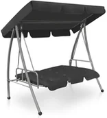 Huśtawki - vidaXL Huśtawka ogrodowa z baldachimem, 192x118x175 cm, antracytowa - miniaturka - grafika 1
