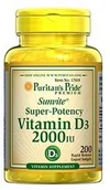 Witaminy i minerały dla sportowców - Puritans Pride Witamina D3 2000 IU - 200 kaps - miniaturka - grafika 1