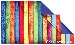 LittleLife LittleLife - Ręcznik Szybkoschnący Softfibre Lifeventure  -  Striped Planks 150x90 cm - Smoczki do butelek - miniaturka - grafika 2