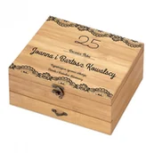 Gadżety dla niej i dla niego - Murrano Akcesoria do wina dedykacja zestaw dla pary na 20 25 30 rocznicę ZDW4-014 - miniaturka - grafika 1