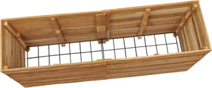 vidaXL Donica, 150 x 40 x 72 cm, drewno tekowe z recyklingu i stal - Donice - miniaturka - grafika 5