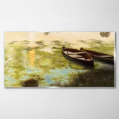 Obrazy i zdjęcia - PL Coloray Obraz na Szkle Nowoczesny łódź woda 140x70cm - miniaturka - grafika 1