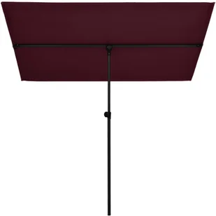 vidaXL Parasol ogrodowy na słupku aluminiowym, 2x1,5 m, bordo vidaXL - Parasole ogrodowe - miniaturka - grafika 3