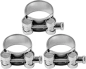 Akcesoria do urządzeń ogrodniczych - VOREL Obejma opaska śrubowa zaciskowa ocynkowana GBS W1 32-35mm 3szt - miniaturka - grafika 1