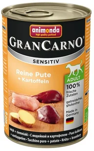 Animonda Gran Carno Sensitiv Indyk + ziemniaki 400g 12316 - Mokra karma dla psów - miniaturka - grafika 4