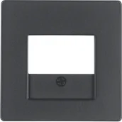 Gniazdka elektryczne - Berker Q1/Q3/Q7 antracyt płytka do gniazda głośnikowego B_10336086 - miniaturka - grafika 1