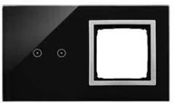 Wyłączniki światła i elektryczne - Simon Panel dotykowy Simon 54 Touch DSTR220/74 2 moduły 2 pola dotykowe poziome otwór na osprzęt Simon 54 księżycowa lawa DSTR220/74 - miniaturka - grafika 1