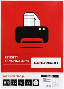 Emerson ETYKIETA 105X33,8MM 100 ARKUSZY eta4105x338w - Papier do drukarek - miniaturka - grafika 2