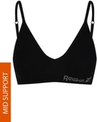 Biustonosze - Reebok Biustonosz sportowy Justine czarny - miniaturka - grafika 1
