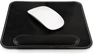 Podkładki pod mysz - OTTO Leather Otto prawdziwej skóry podkładka pod mysz z nakładką na nadgarstek, czarny OTTO168 - miniaturka - grafika 1