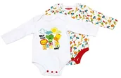 Body dla niemowląt - Fisher Price Bodysuit with Long Sleeves 2pcs FP10054 - miniaturka - grafika 1