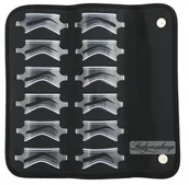 Akcesoria i kosmetyki do stylizacji brwi - KRYOLAN 12 EYEBROW STENCILS - Zestaw 12 szblonów do brwi w etui - ART. 3064 - miniaturka - grafika 1