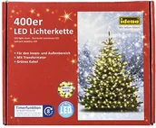 Sprzęt do nurkowania - Idena LED łańcuch świetlny 400ER, ok. 47,90 m, do stosowania wewnątrz/na wolnym powietrzu, ciepły biały 31123 - miniaturka - grafika 1