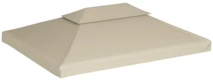 vidaXL Zadaszenie altany ogrodowej, 310 g/m, beżowe, 3x4 m - Altany ogrodowe - miniaturka - grafika 13