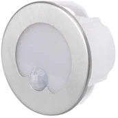 Oprawy, klosze i abażury - Dpm Lampa schodowa LED DPM 1,2 W 4000 K IP20 okrągła z czujnikiem ruchu stal nierdzewna YCB178S-PIR - miniaturka - grafika 1