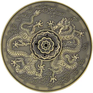 Podstawka do kadzideł metalowa - taniec smoków 1 15695 - Kadzidła i dodatki - miniaturka - grafika 3