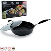 Patelnie - Orion Patelnia kamienna STONER 28 cm + pokrywa 112931 - miniaturka - grafika 1