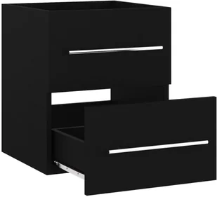 VidaXL Lumarko Szafka pod umywalkę, czarna, 41x38,5x48 cm, płyta wiórowa 804684 VidaXL - Meble łazienkowe - miniaturka - grafika 4