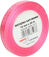 Pasmanteria - BREWIS Wstążka satynowa 12mmx22m serca ciemnoróżowe Brewis 1 - miniaturka - grafika 1