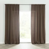 Zasłony - Dekoria pl pl Zasłona BASIC na taśmie marszczącej 140x300cm czekoladowy brąz 1 szt. 140 cm x 300 cm 249-744 - miniaturka - grafika 1