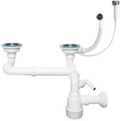 Syfony - Laveo LAVEO SYFON 2 x 3,5" BIAŁY OKS 124A - miniaturka - grafika 1