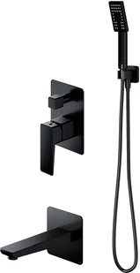 Omnires Parma system wannowy podtynkowy czarny SYSPMW01BL SYSPMW01BL - Zestawy prysznicowe - miniaturka - grafika 2