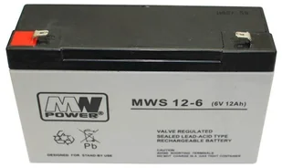 MW Power Akumulator AGM MWP MWS 12-6 (6V 12Ah) - Baterie do zasilaczy awaryjnych UPS - miniaturka - grafika 3