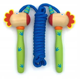 Small Foot by Legler Small Foot 11275 Luna z drewna, certyfikat FSC 100%, 12-częściowy zestaw skakanek w popularnym i czarującym wzornictwie jednorożca, animuje zabawnie do aktywności fizycznej, długość liny: ok. Zabawka - Rolki - miniaturka - grafika 2