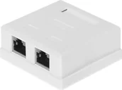 Wtyczki i adaptery - Netrack gniazdo kompletne natynkowe 2 x RJ45 8p8c FTP kat 6 LSA 106-13 - miniaturka - grafika 1